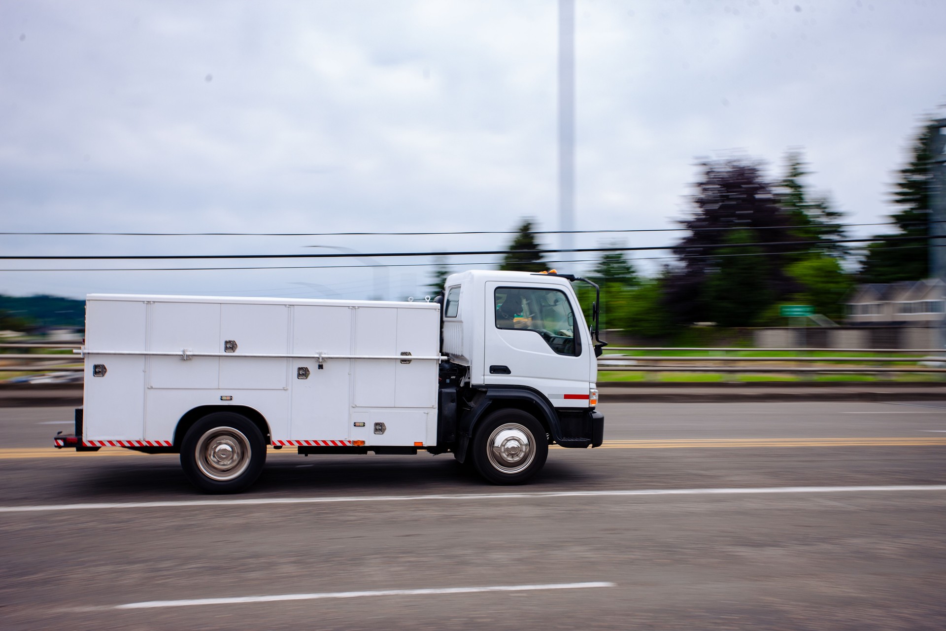 Commercial Land Vehicle in Motion